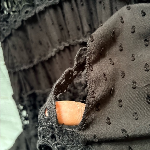 Free People | "Cruel Intention" Boho Crochet Lace Mini Dress - 6, Black FLAW - Picture 8 of 11